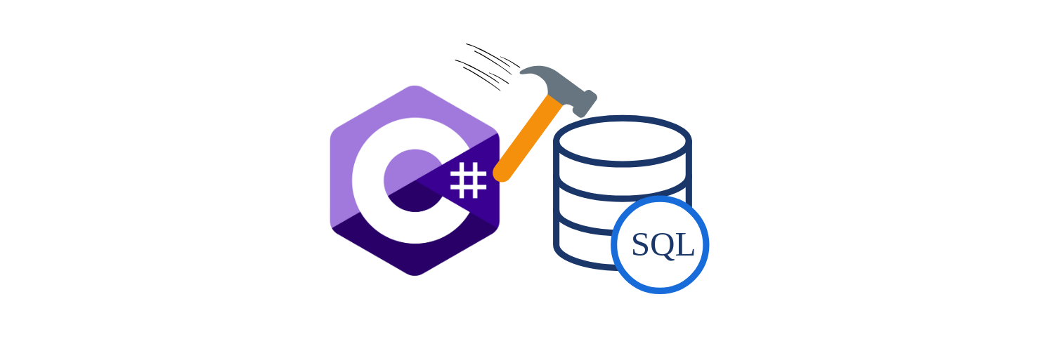 C# hitting a SQL database with a hammer.