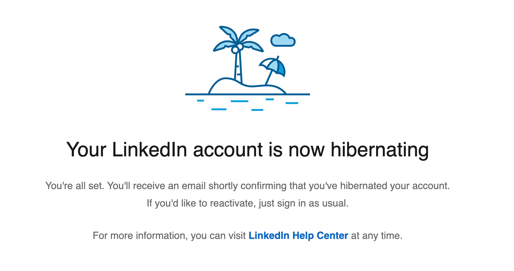 LinkedIn settings interface